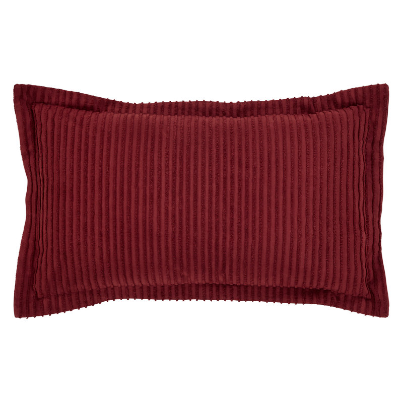 Housse de coussin 100% coton Jullian, Très grande taie décorative, Bourgogne