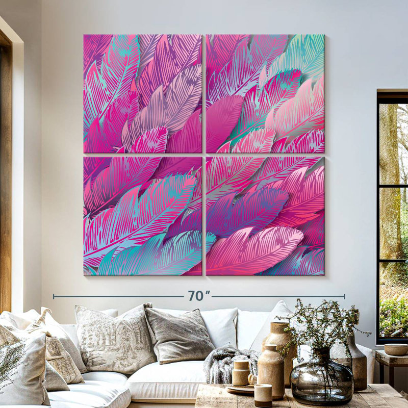 Kerner Iridescent Pink Feathers