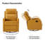 Fauteuil inclinable manuel berçant pivotant de 26,5 po de largeur avec base en métal Giselle-809742184