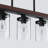 Black/Dark Brown Kitchen Island Linear Pendant