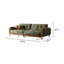Causeuse 102,36 po en mélange de lin vert avec coussins décoratifs-848794194