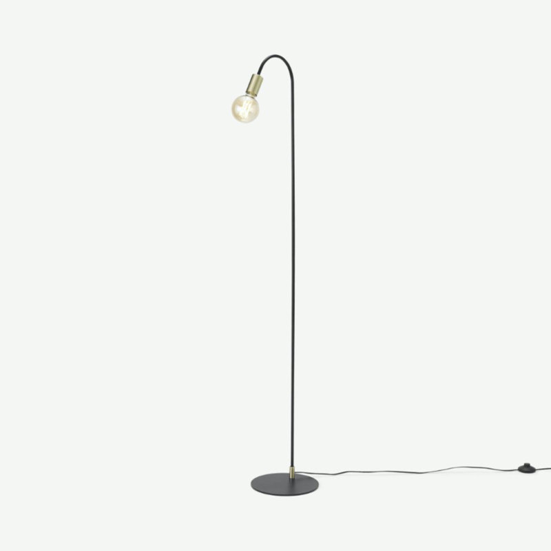 Devere 155cm Black Task Floor Lamp