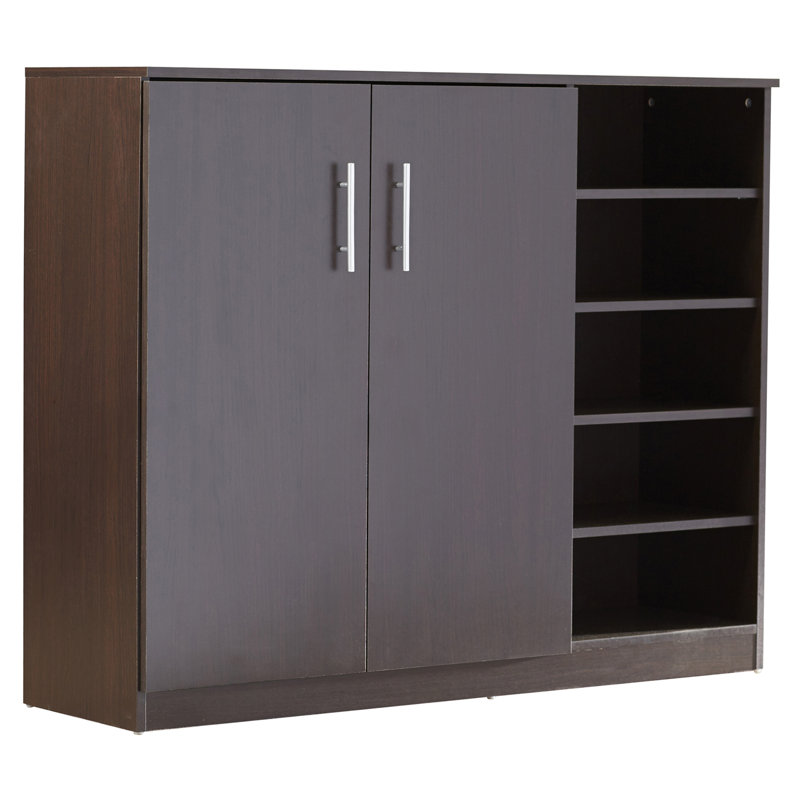 Cabinet de rangement à chaussures pour 15 paires Zachery, Noyer
