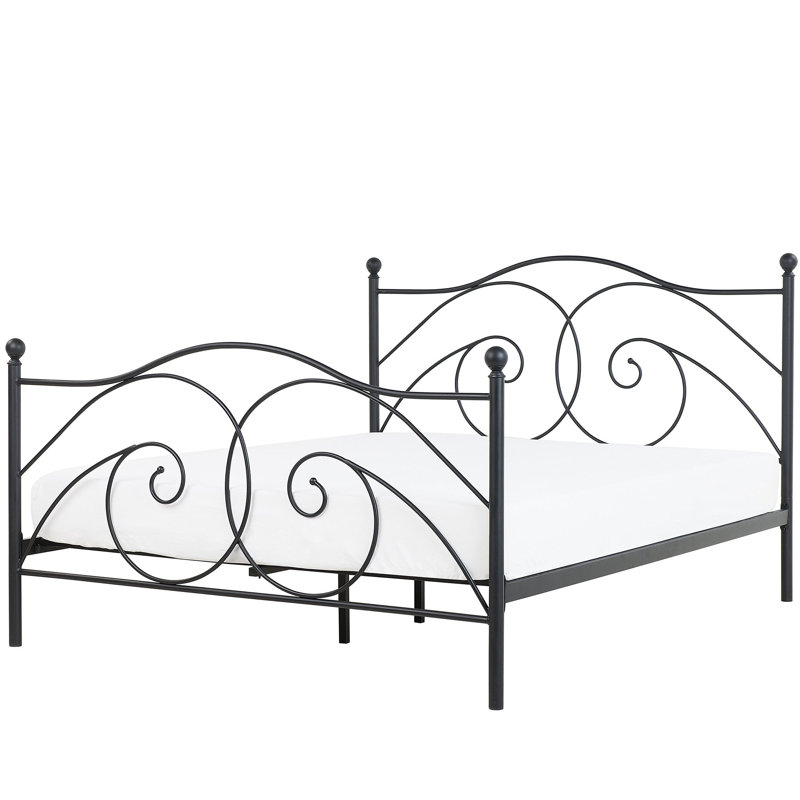 Lynx Metal Bed, European Kingsize (160 x 200 cm), Black
