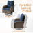 8-Piece Outdoor Patio Conversation Set with Swivel Rocking Chairs, All-Weather Wicker & Steel Frame Outdoor Furniture Set with Storage Coffee Table, Ottomans for Backyard, Porch, Garden-2107152348