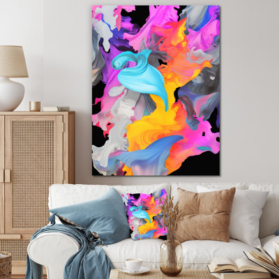 "Peinture rose et bleue Fusion II"