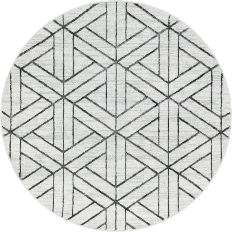 Rochele Geometric Indoor Rug, Round 5'1"