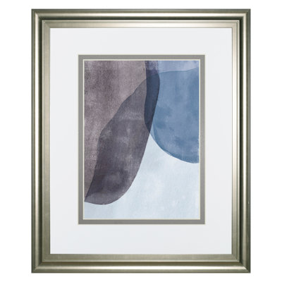 Art mural Serene Layers - 34 po x 40 po - Cadre argenté