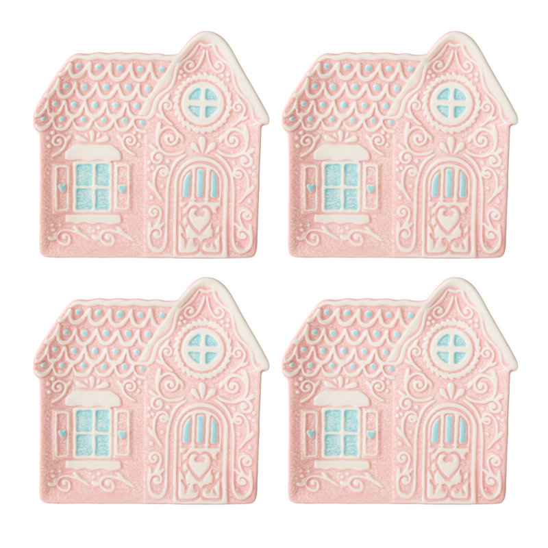 Pink Gingerbread Appetizer Plate