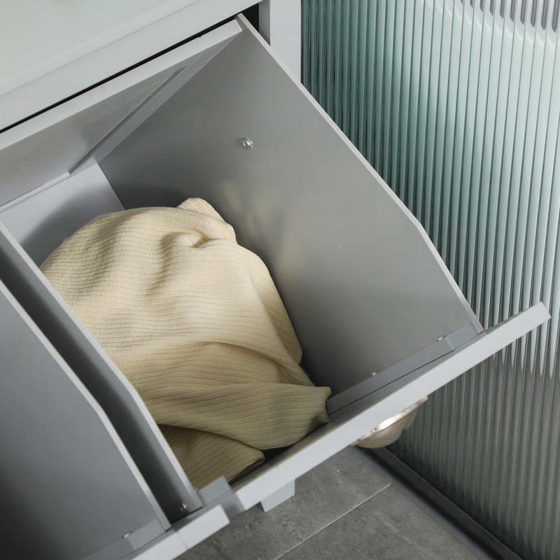 Armoire de salle de bain Tilt-Out, Gris