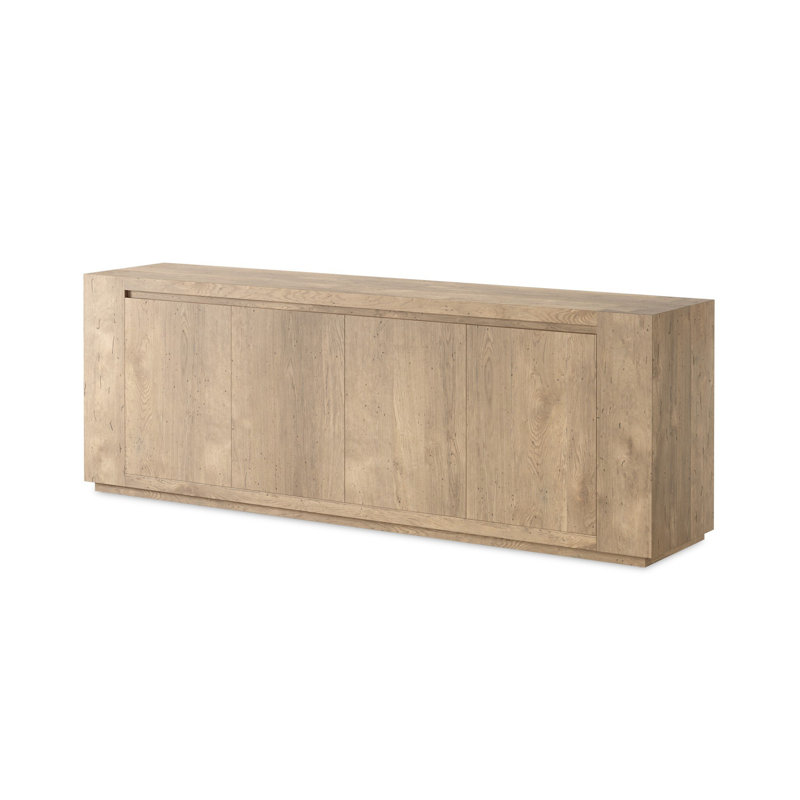 Abaso 94.5 in. W Sideboard, Whitewash Rustic Wormwood Oak