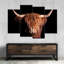 Highland Cow, ensemble de 4 pièces sur toile écossaise Highland Cow-92787513