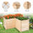 24 Inch L-Shaped Wooden Raised Garden Bed With Open-Ended Base