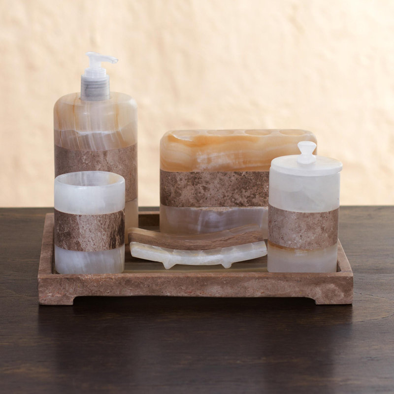NOVICA Handmade Natures Bath Onyx Bath (Set 6 Pcs Set)
