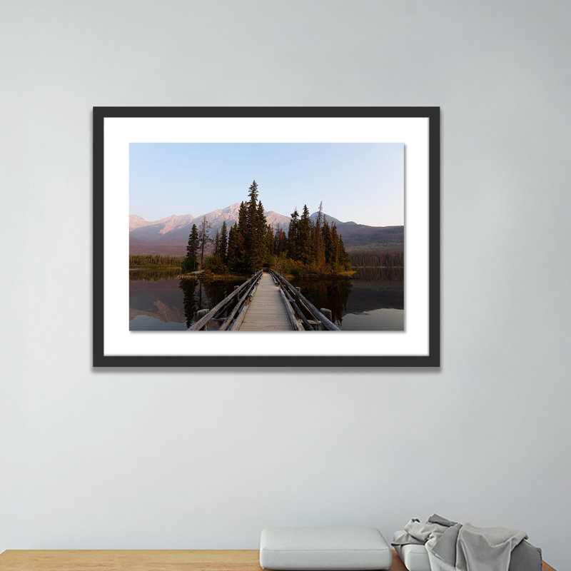 Bridge Pyramid Lake Print by Alexander Iby, 50" H x 72" W x 2.5" D, Black