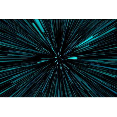 Blue Speed Background - Wrapped Canvas Print