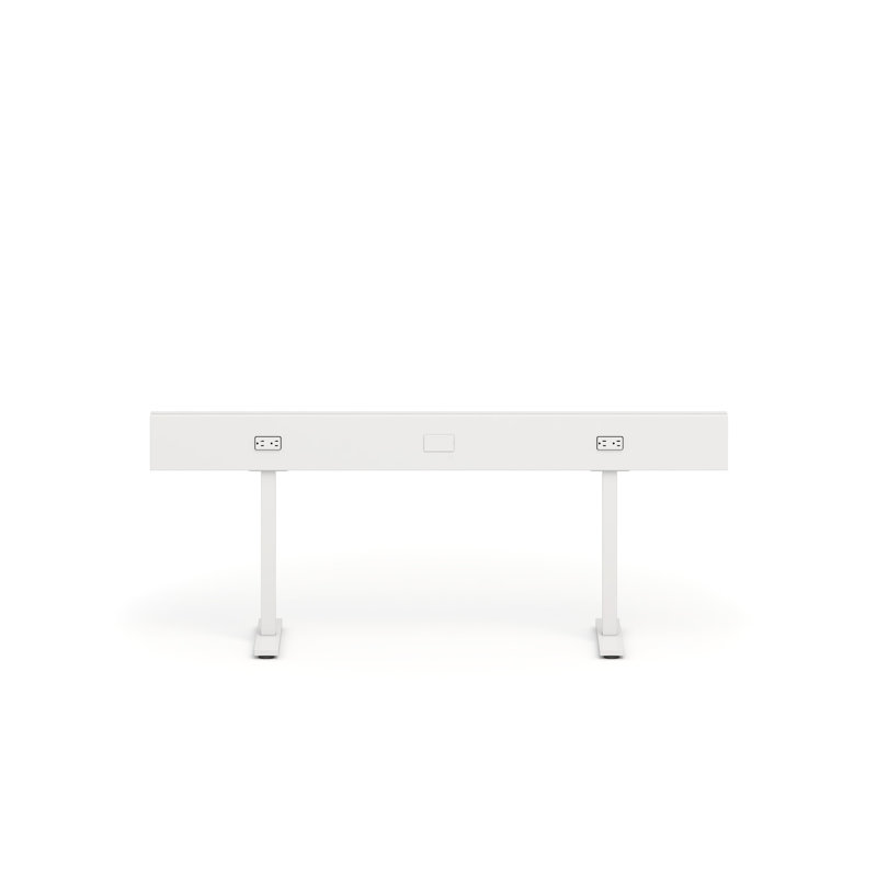 Rail électrique à rampe, H 23,5 po x l 60 po x P 14,5 po, Blanc