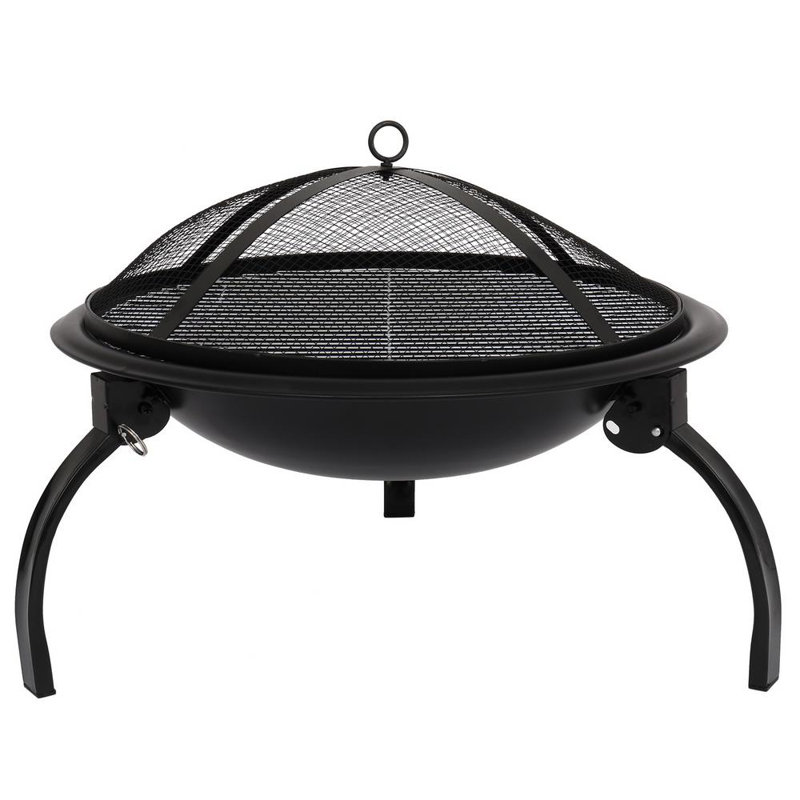 Round Steel Smokeless Fire Pit, 40.01cm H x 56.01cm W x 56.01cm D