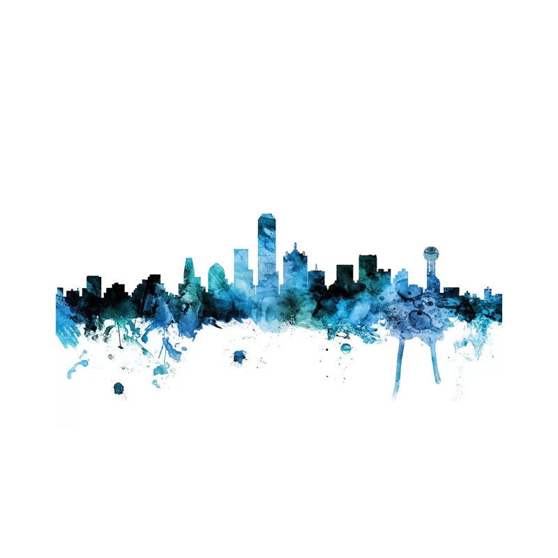 Dallas, Texas Skyline by Michael Tompsett - Wrapped Canvas Gallery-Wrapped Canvas Giclée, 20.32 cm H x 30.48 cm W