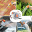 Retractable Garden Hose 5/8" x 65ft. Wall Mounted with Automatic Rewind. 9-Pattern Sprayer Nozzle. Adjustable Length Lock. Durable Outdoor Use