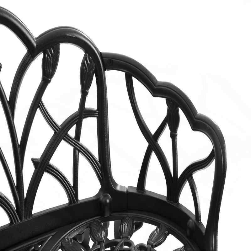 Banc en fonte d'aluminium, Noir