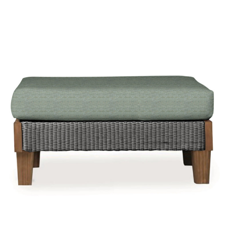 Catalina Outdoor Ottoman, Demo Oatmeal, Antique White