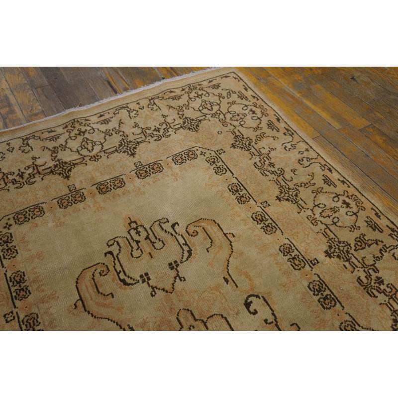 Tapis ivoire antique en laine Sivas