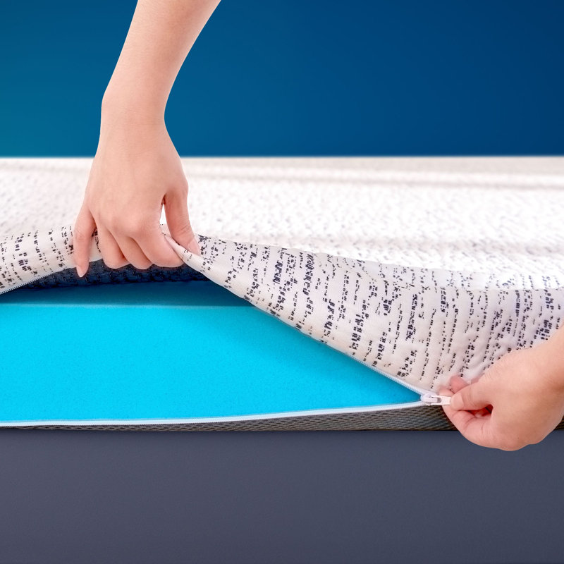 Cooling Gel Memory Foam Mattress Topper with Removable Cover, 2, Twin XL