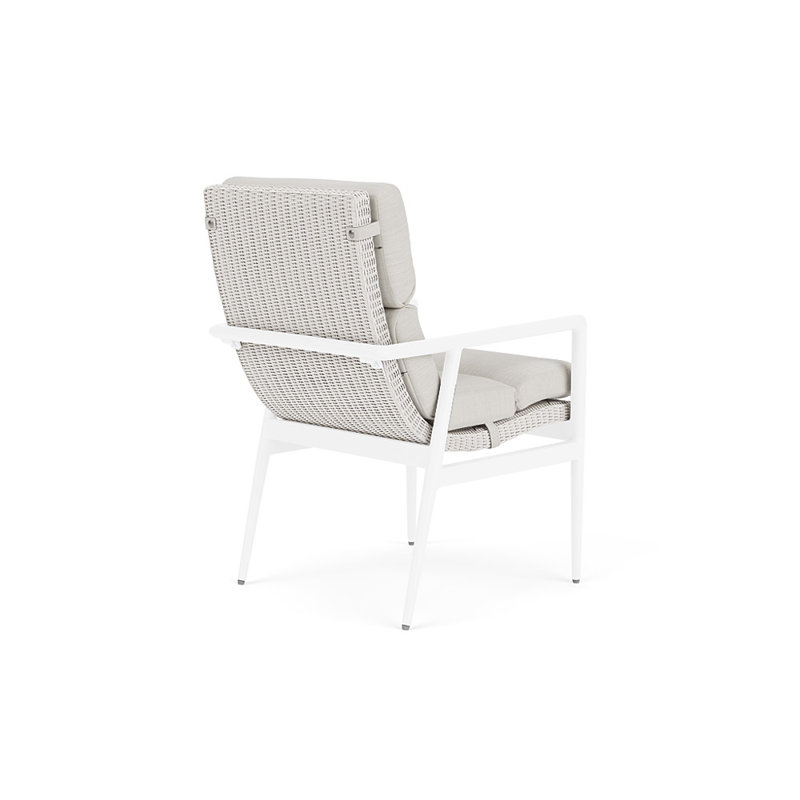 Cascade Outdoor Dining Armchair, Rollo Linen, White