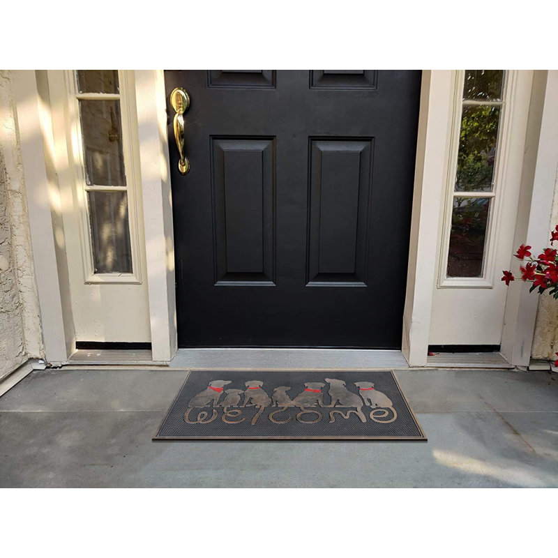 Tapis d'entrée en caoutchouc Caleob pour entrée intérieure et extérieure 18 po x 30 po Caleob