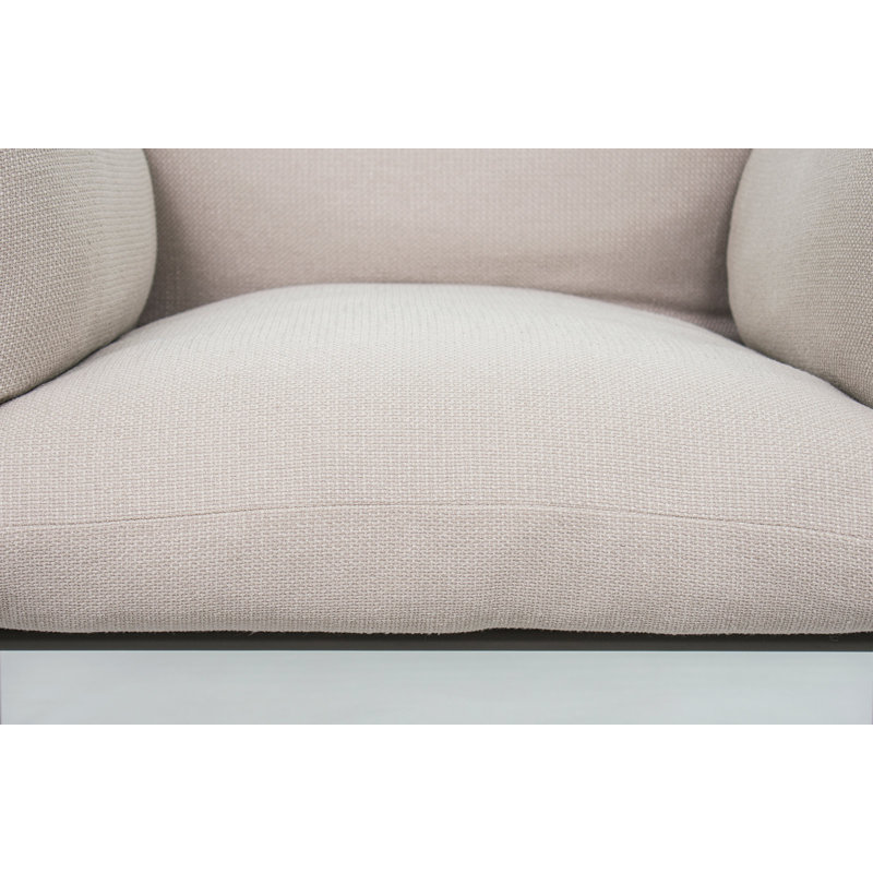 Nut Brown Aluminum Lounge Chair with Wheat Cushions