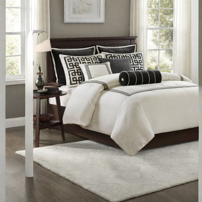 Luxury King Bedding Set, Polyester Comforter With Timeless Embroidery, All-season Use