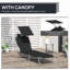 Chaise longue ajustable par - Ajustement à 4 niveaux pour la lecture, la sieste et le bronzage