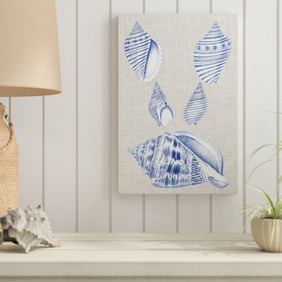 Navy & Linen Shells III by Vision Studio - Painting Print