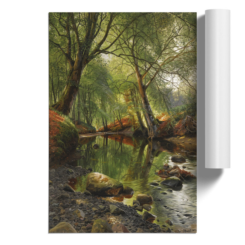 A Woodland Stream by Peder Mork Monsted - Frameless Print, 30cm H x 21cm W x 0.1cm D
