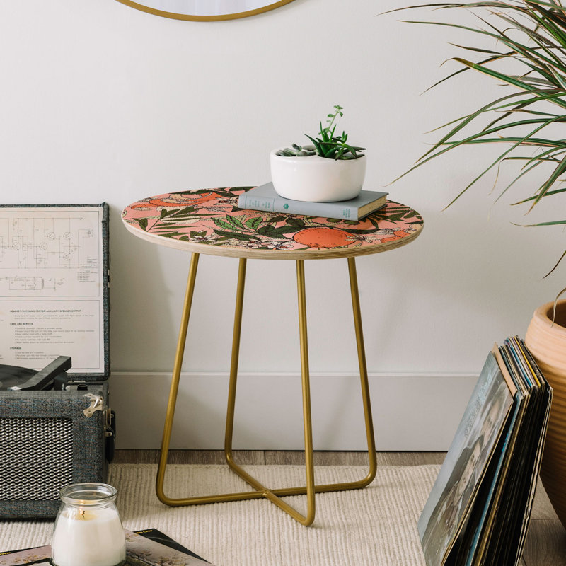 Solid Wood Top End Table