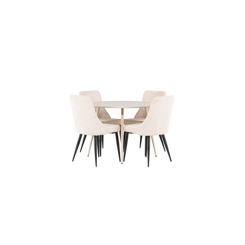 Wolfe 4 -Person Dining Set, White