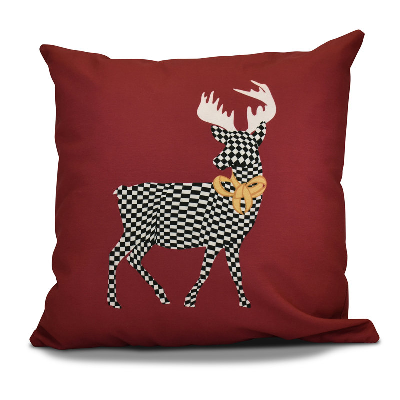 Jump For Joy Outdoor Reversible Throw Pillow, Green, 20" H x 20" W