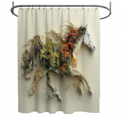 Running Horse Animals Shower Curtain