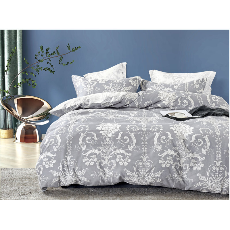 Twill Damask Comforter, Queen Comforter + 2 Standard Shams