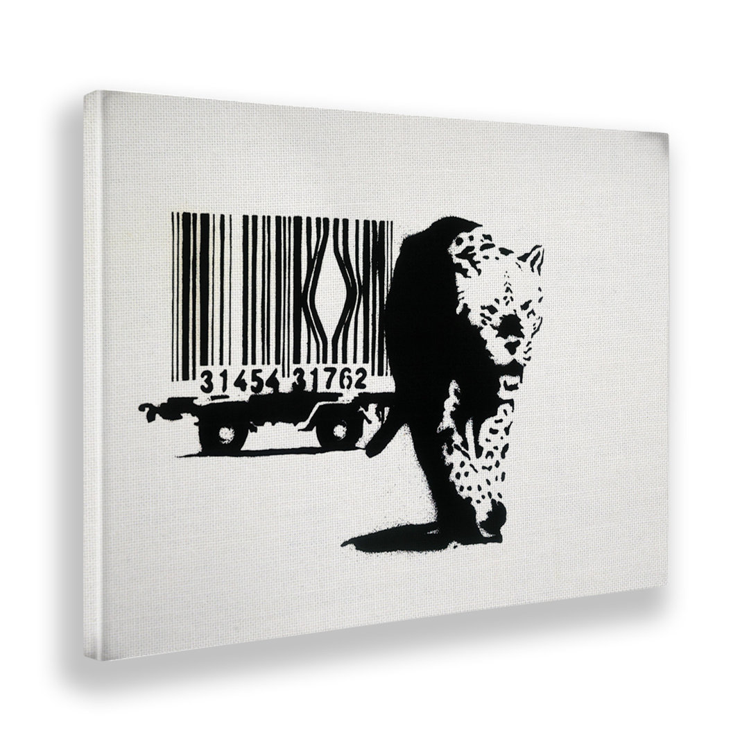 Leinwandbild Bar Code von Banksy