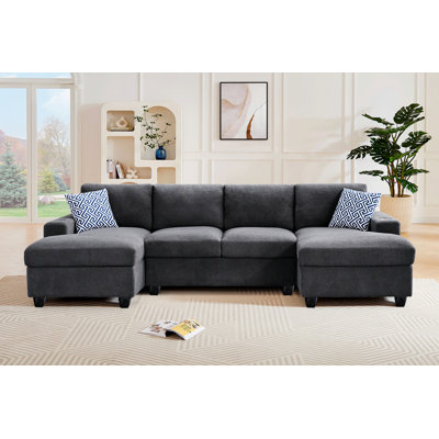 Indoor Sofa, Ultra Comfortable U - Shaped Modular Sectional Sofa With Plush Cushions, Versatile Seating And Relaxing Chaise Lounges For Home Comfort