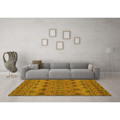 Washable Abstract Indoor Rug