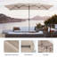 Parasols de table de patio à double face avec auvent résistant aux rayons UV et manivelle-37972768-37972798