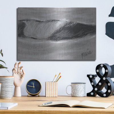 «Wrought Studio ™« Wave Portrait No. 54 »par Marie Marfia, art mural en métal