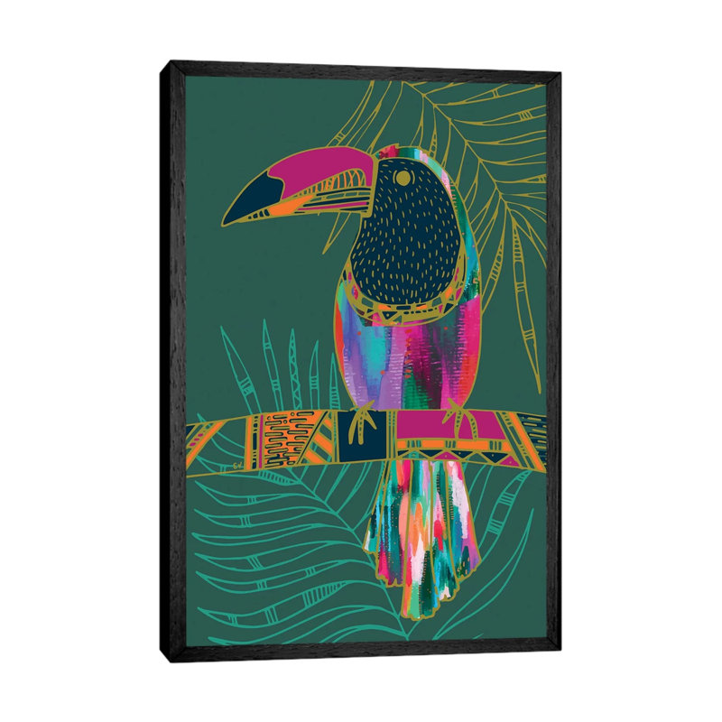 Toucan by EttaVee - Print on Canvas, Black Framed Canvas, 66.04 cm H x 45.72 cm W