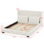 Lit plateforme tapissier avec deux coussins assortis-125241575-125241577