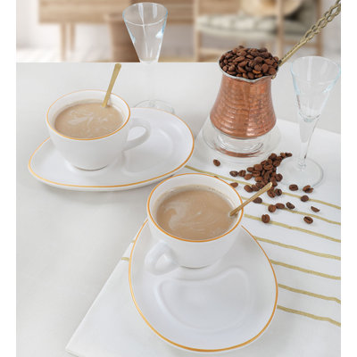 Tishkevich 2 Piece Coffee Cup & Saucer Set