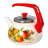 Enameled Kettle 2.3-Qt. Apples Country Style Traditional Enamel
