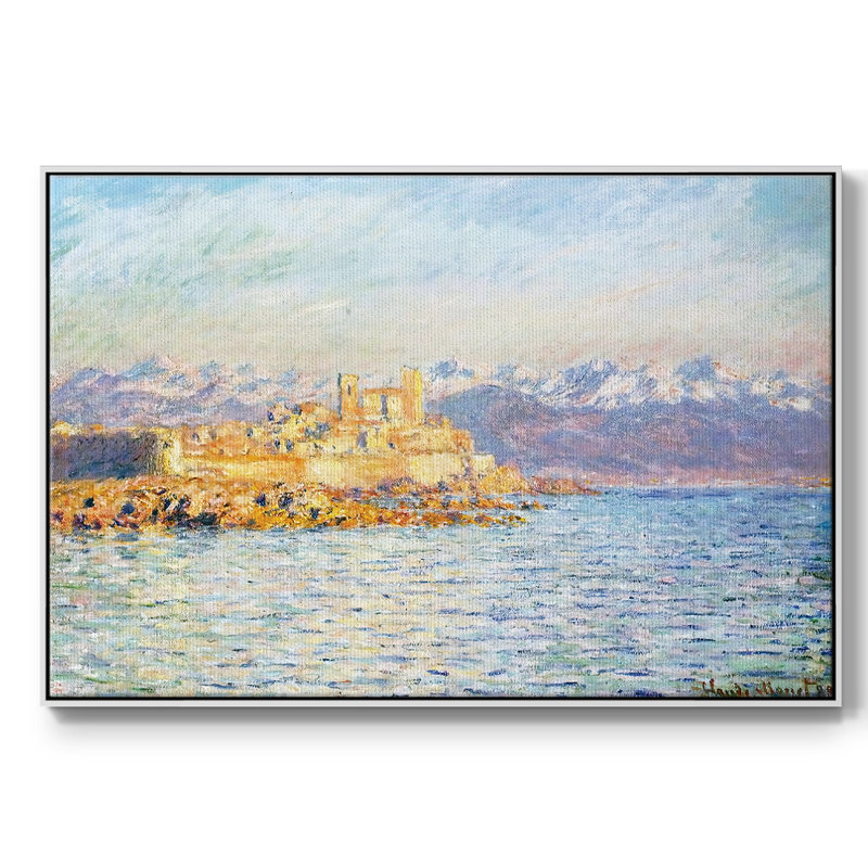 La baie d'Antibes, 1888, reproduction d'art sur toile, H 17 po x l 25 po x P 2 po, Blanc